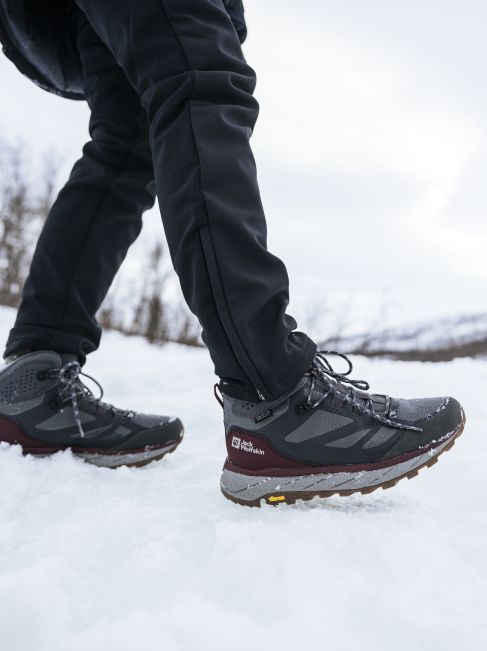 Shoe on snowy ground